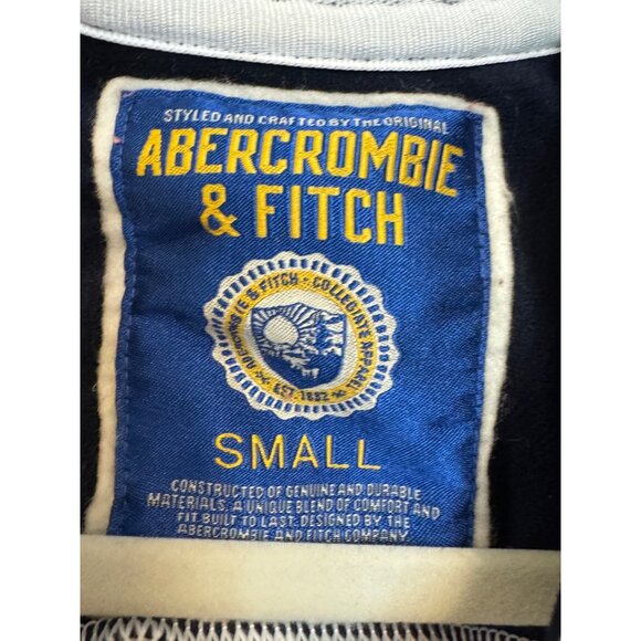 Vintage Y2K Abercrombie Fitch Mens Small Red Colorblock Track Jacket 1892 AF Log - Picture 2 of 5